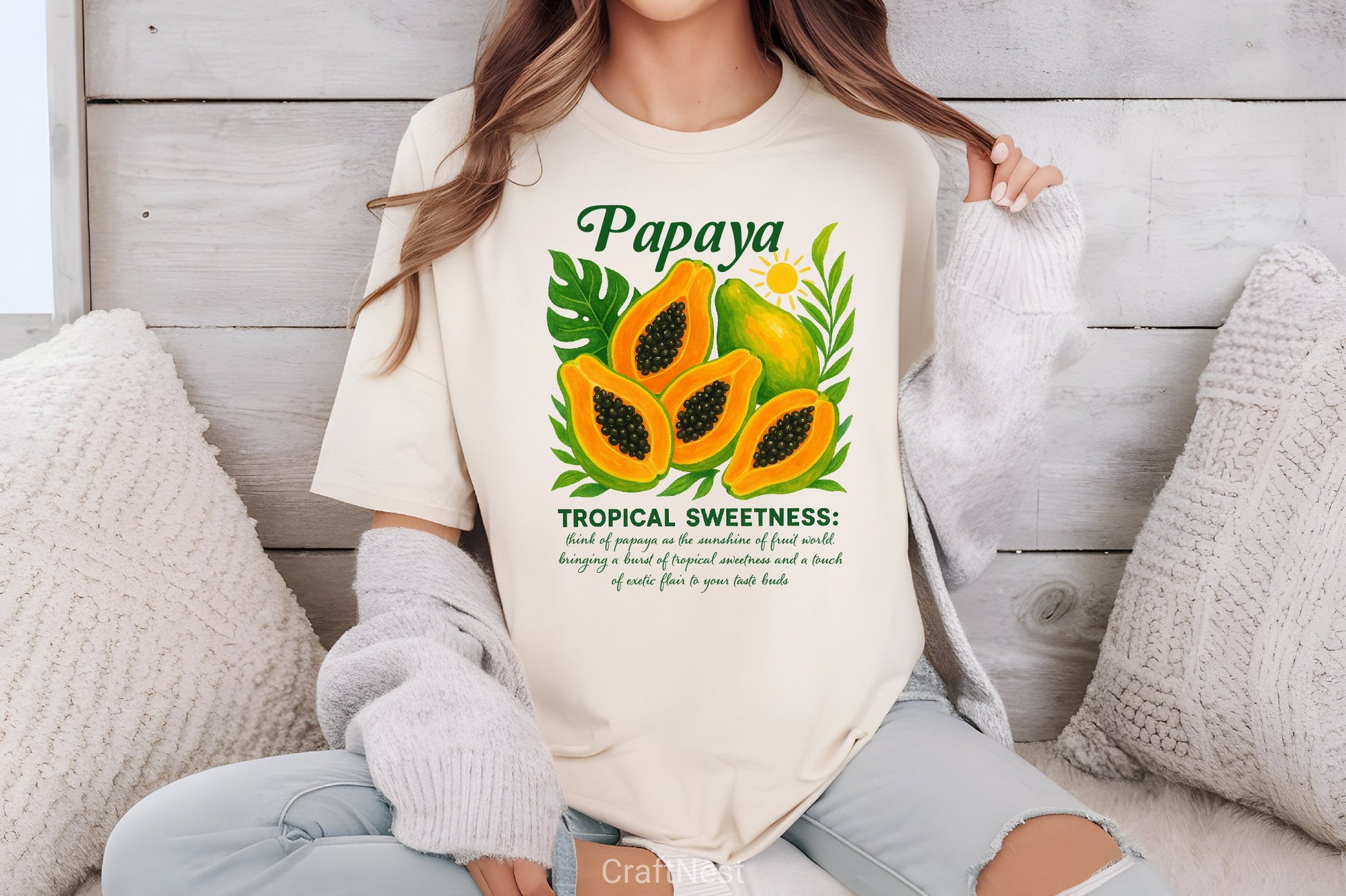 Papaya Tropical Clipart Bundle - CraftNest - Digital Crafting and Art