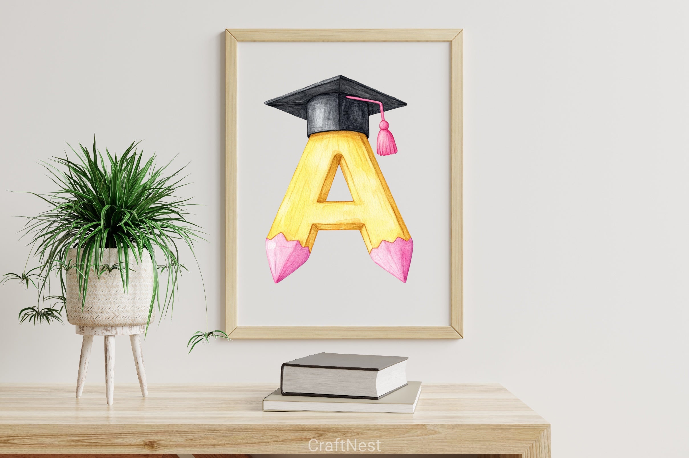 School Pencil Alphabet Clipart Bundle - CraftNest - Digital Crafting and Art