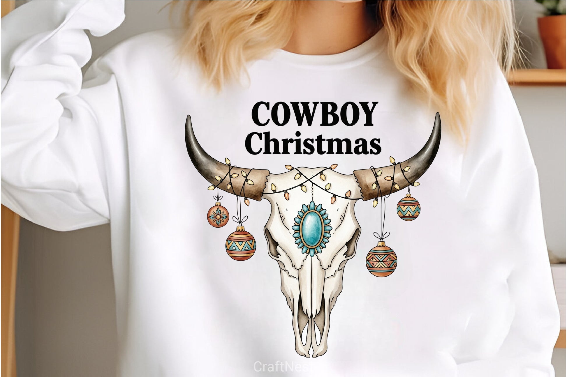 Bull Skull Cowboy Christmas Clipart Bundle - CraftNest - Digital Crafting and Art