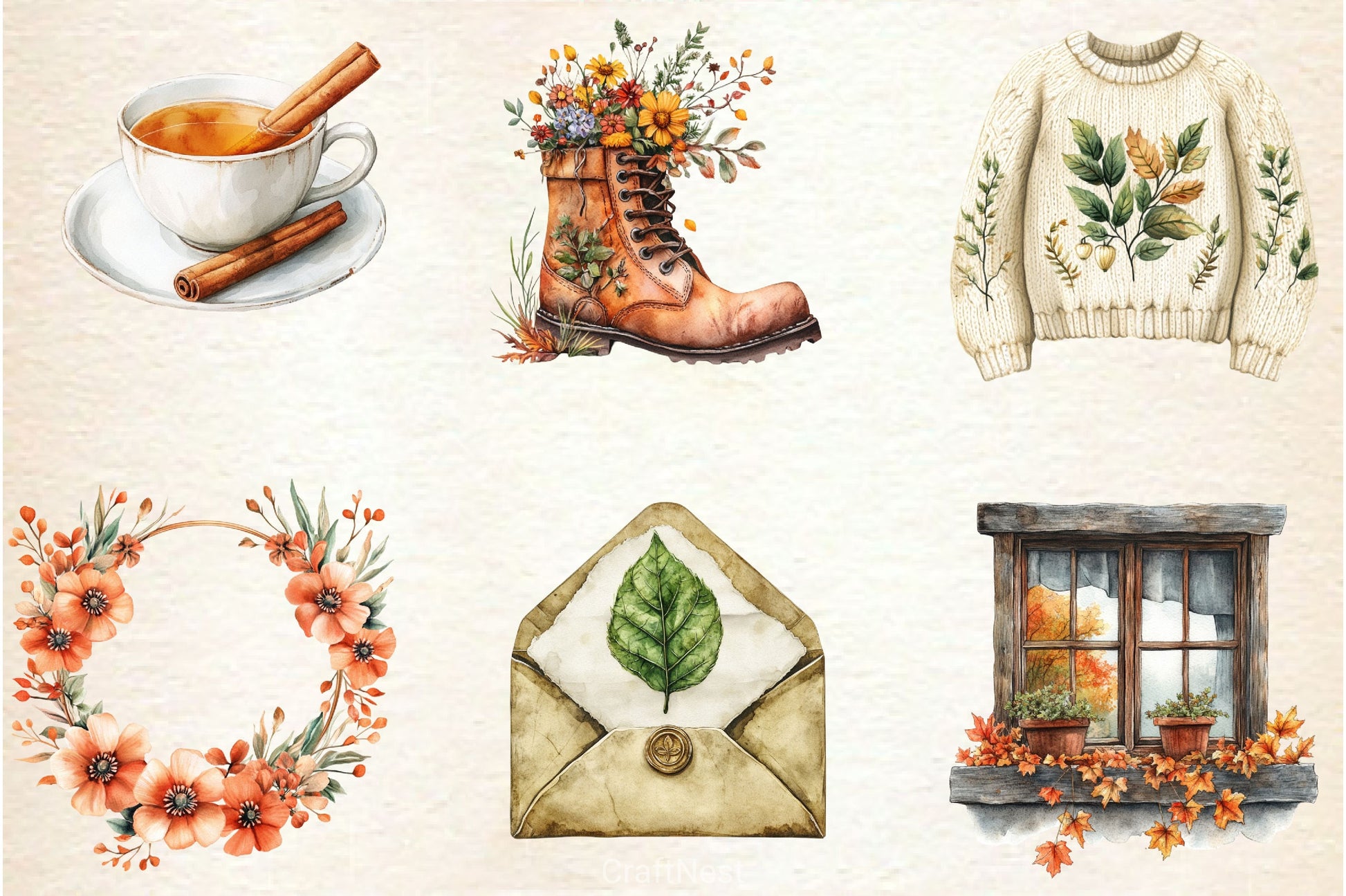 Beautiful Fall Clipart Bundle 3 - CraftNest - Digital Crafting and Art