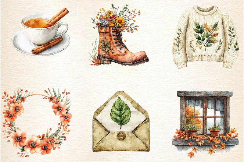 Beautiful Fall Clipart Bundle 3 - CraftNest - Digital Crafting and Art