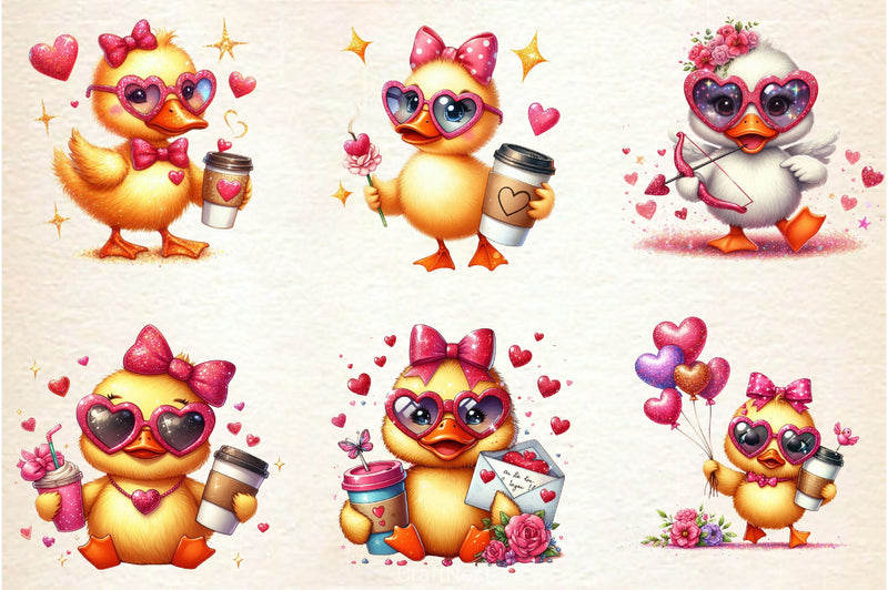 Valentine Duck Clipart Bundle - CraftNest - Digital Crafting and Art