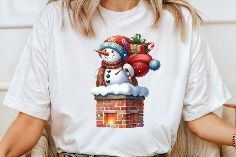 Funny Christmas Snowman Clipart Bundle 10 - CraftNest - Digital Crafting and Art