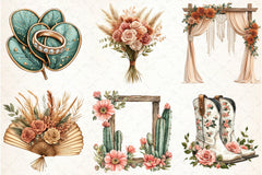 Western Boho Wedding Clipart Bundle 5 - CraftNest - Digital Crafting and Art