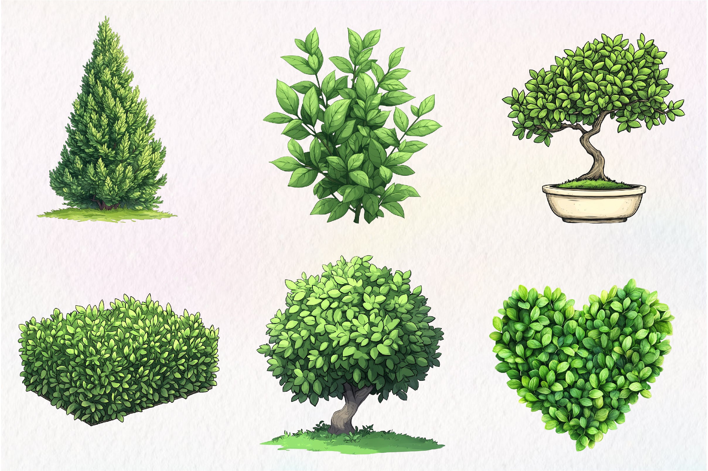 Bushes Clipart Bundle - CraftNest - Digital Crafting and Art