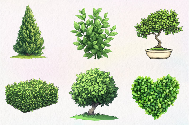 Bushes Clipart Bundle - CraftNest - Digital Crafting and Art