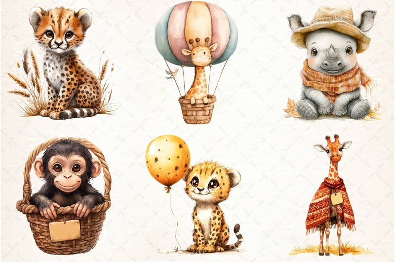 Funny African Animals Clipart Bundle - CraftNest - Digital Crafting and Art