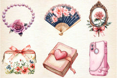 Preppy Coquette Summer Clipart Bundle - CraftNest - Digital Crafting and Art