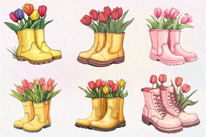 Garden Boots Clipart Bundle - CraftNest - Digital Crafting and Art