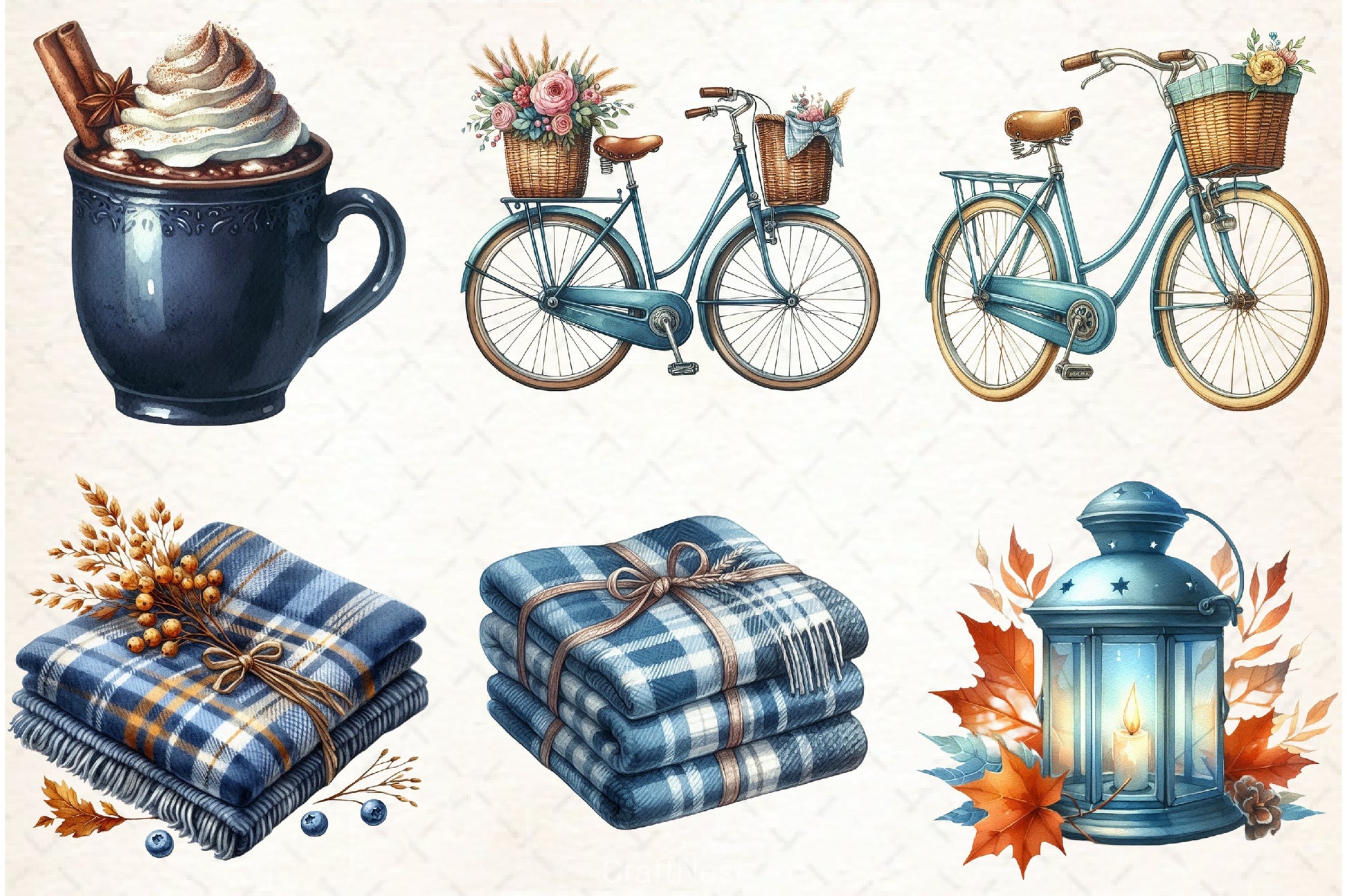 Rustic Cozy Autumn Clipart Bundle 11 - CraftNest - Digital Crafting and Art