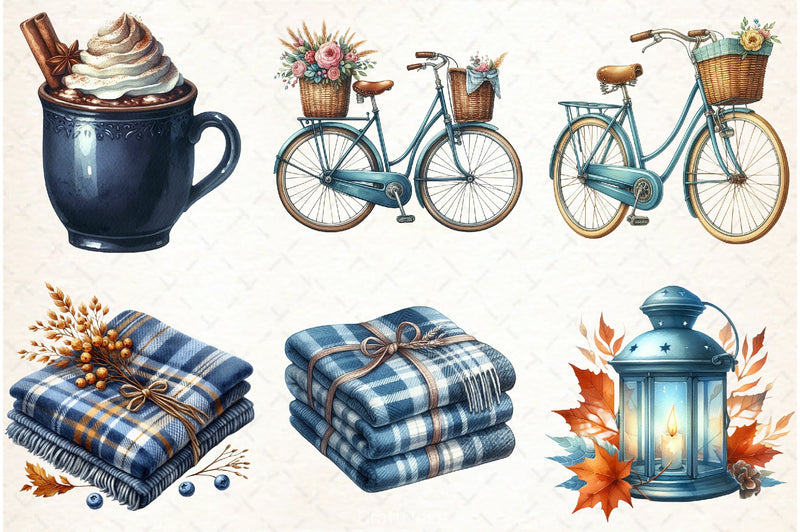 Rustic Cozy Autumn Clipart Bundle 11 - CraftNest - Digital Crafting and Art