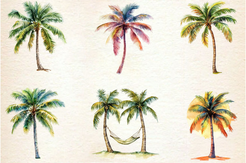 Summer Palm Tree Clipart Bundle 2 - CraftNest - Digital Crafting and Art