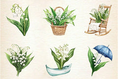 Summer Lily Of The Valley Flower Clipart Bundle - CraftNest - Digital Crafting and Art
