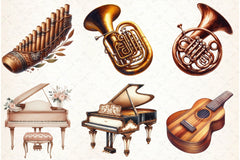 Musique Instrument Clipart Bundle - CraftNest - Digital Crafting and Art