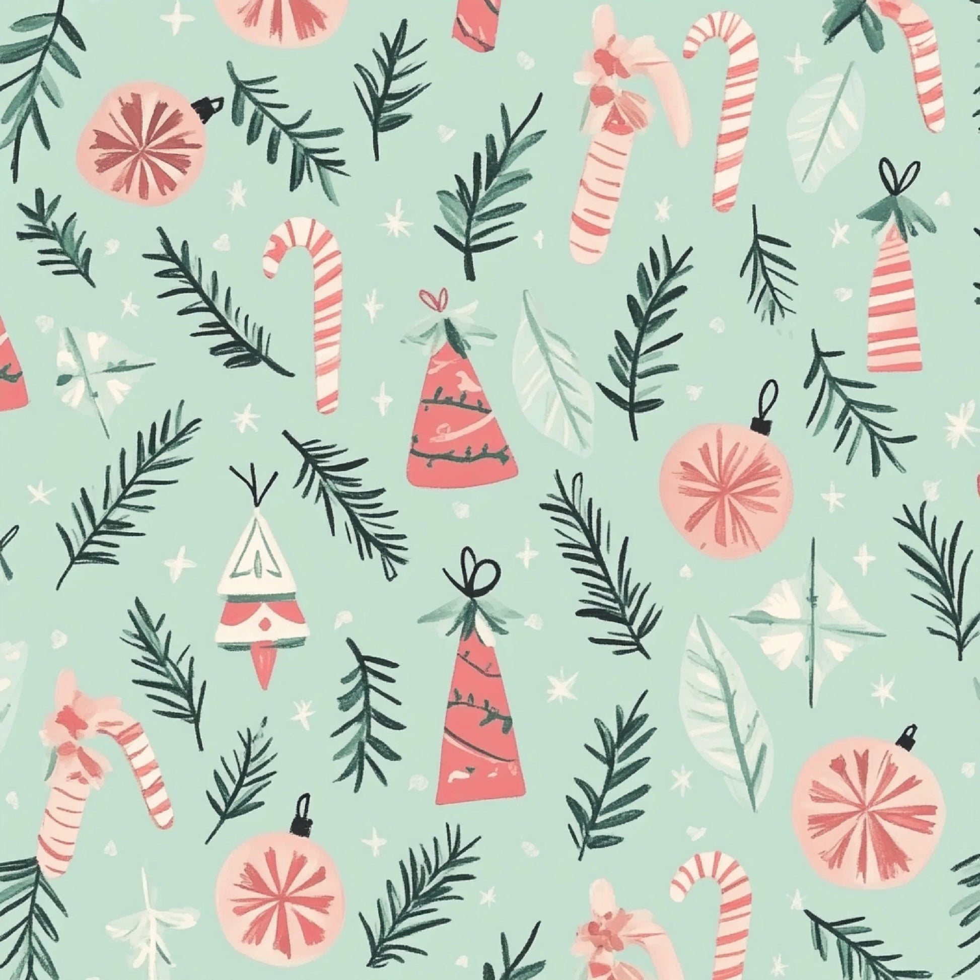 Merry & Bright Pastel Christmas Patterns Clipart Bundle - CraftNest - Digital Crafting and Art