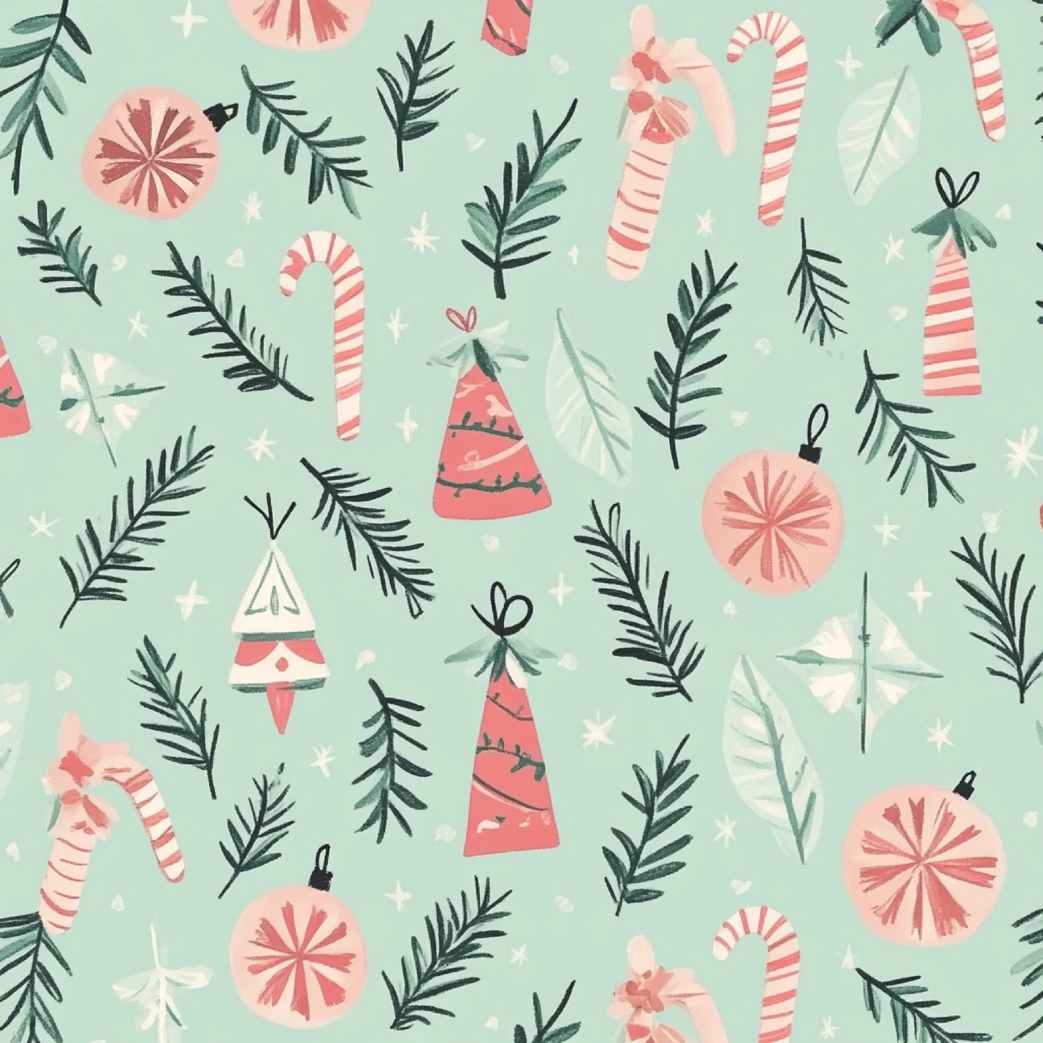 Merry & Bright Pastel Christmas Patterns Clipart Bundle - CraftNest - Digital Crafting and Art