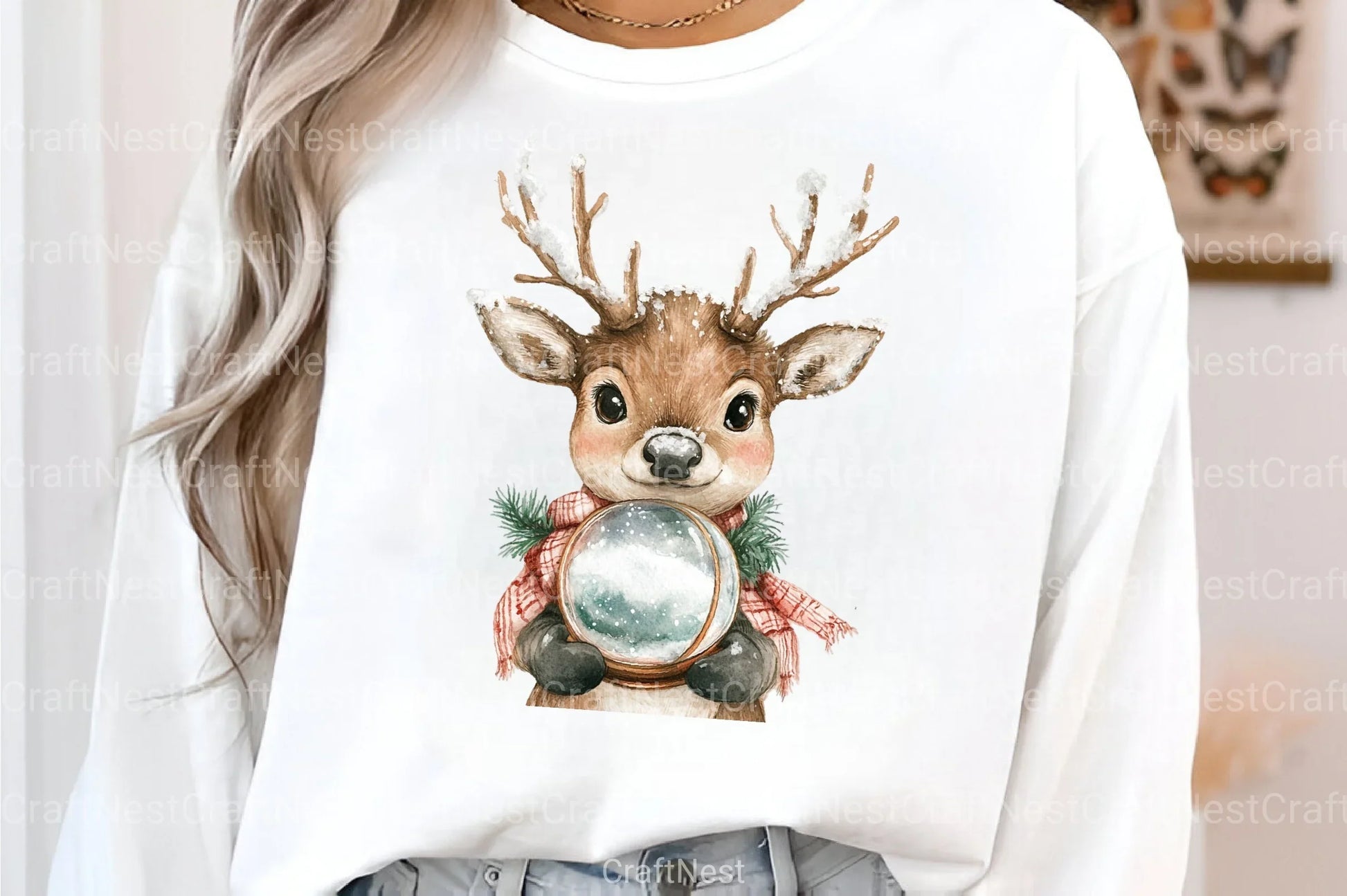 Quirky Christmas Reindeer Clipart Bundle - CraftNest - Digital Crafting and Art