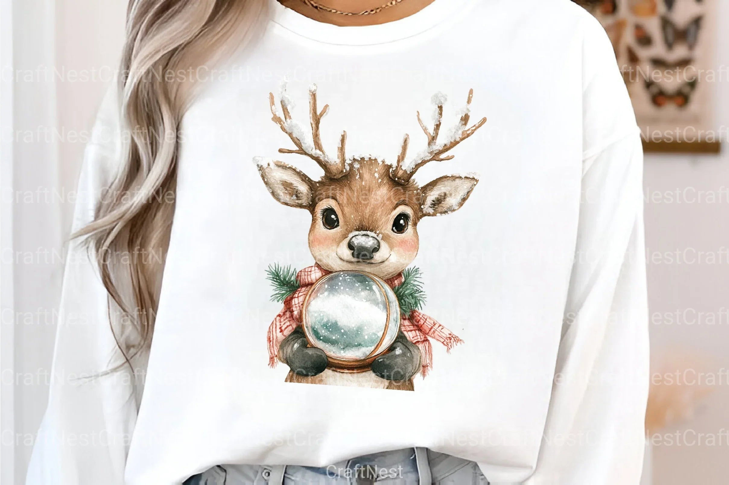 Quirky Christmas Reindeer Clipart Bundle - CraftNest - Digital Crafting and Art