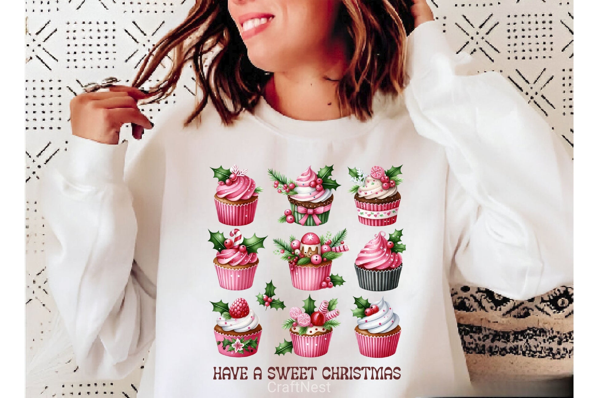 Have A Sweet Christmas Christmas Cupcake Clipart Bundle 2 - CraftNest - Digital Crafting and Art