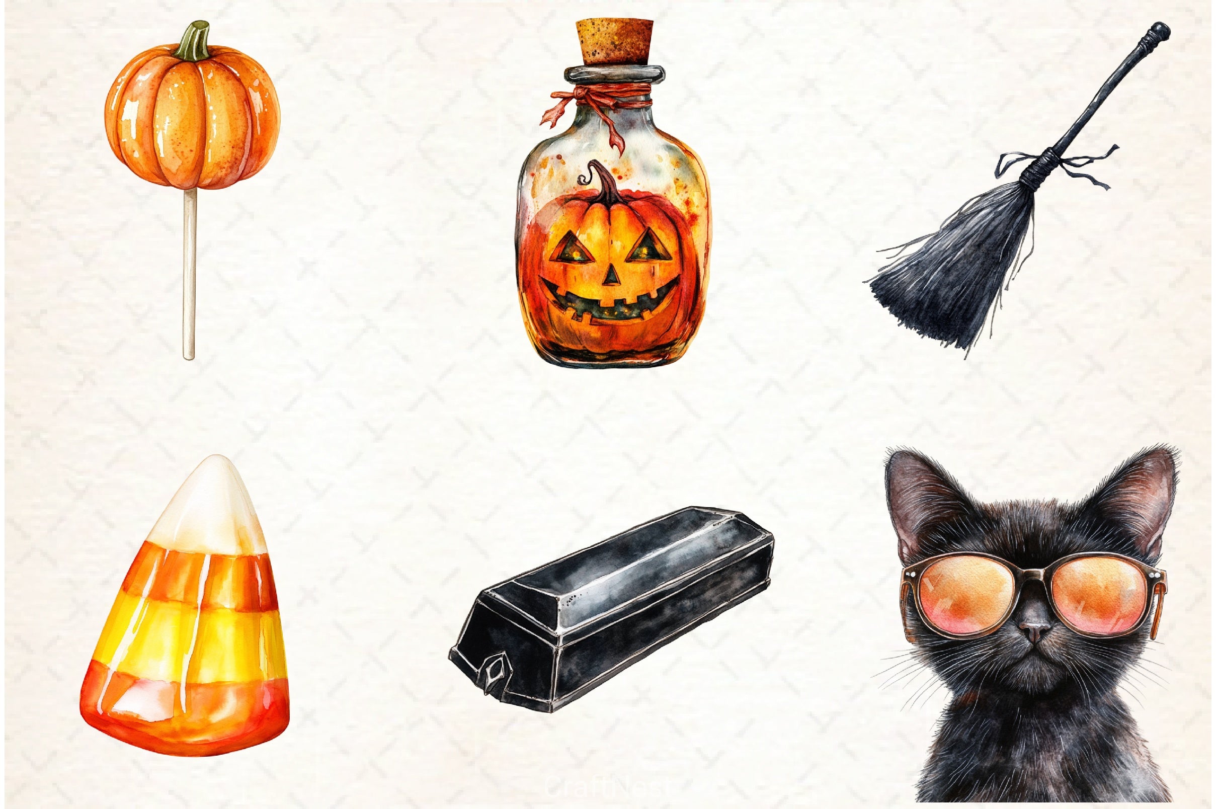 Groovy Halloween Clipart Bundle - CraftNest - Digital Crafting and Art