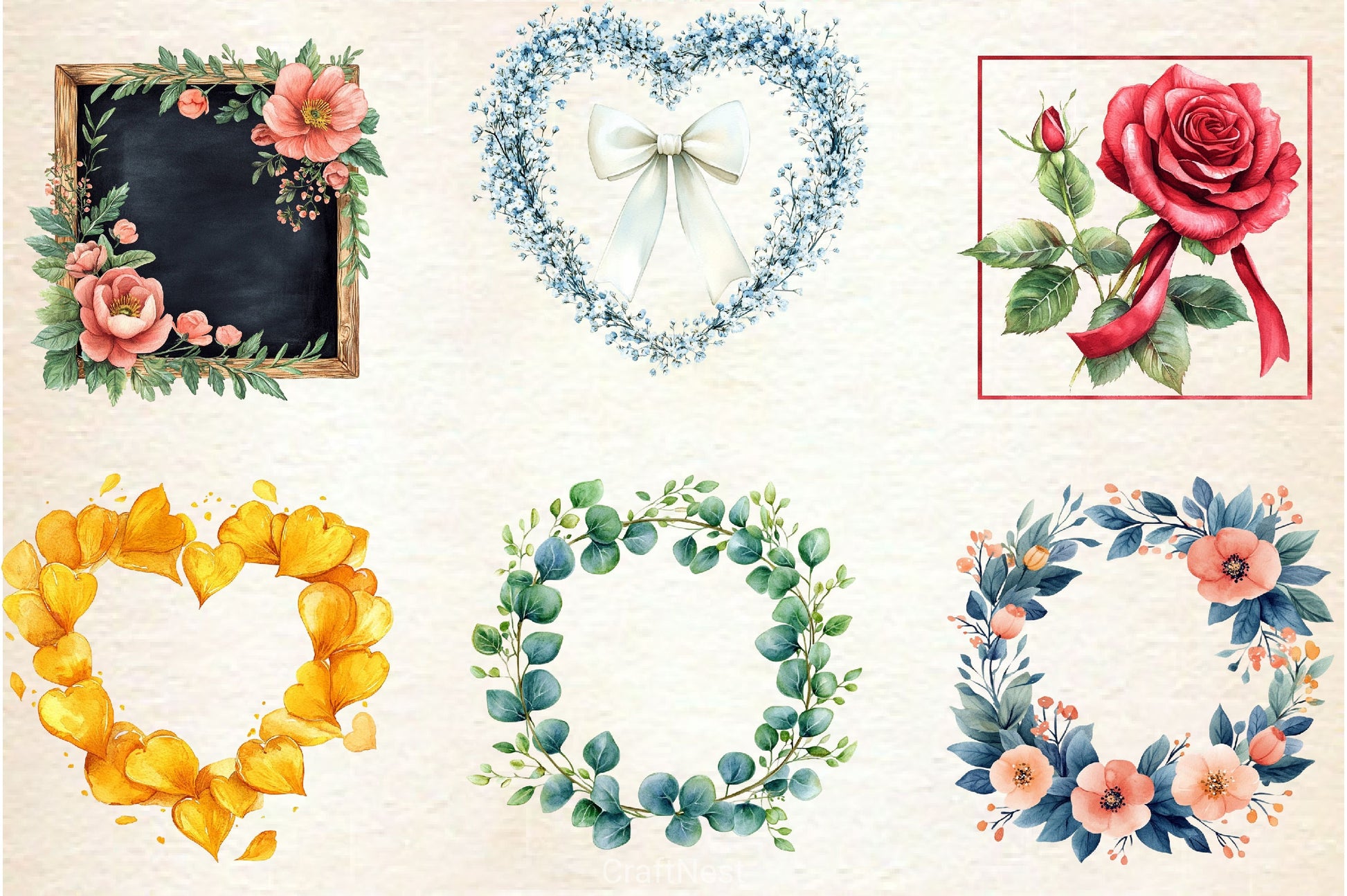 Wedding Photo Frames Clipart Bundle - CraftNest - Digital Crafting and Art