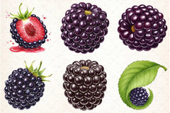Blackberry Clipart Bundle 3 - CraftNest - Digital Crafting and Art