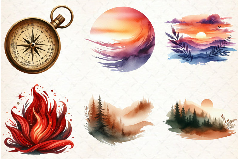 Camping Mode Clipart Bundle - CraftNest - Digital Crafting and Art