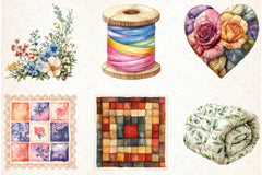 Cottage Quilts Clipart Bundle - CraftNest - Digital Crafting and Art