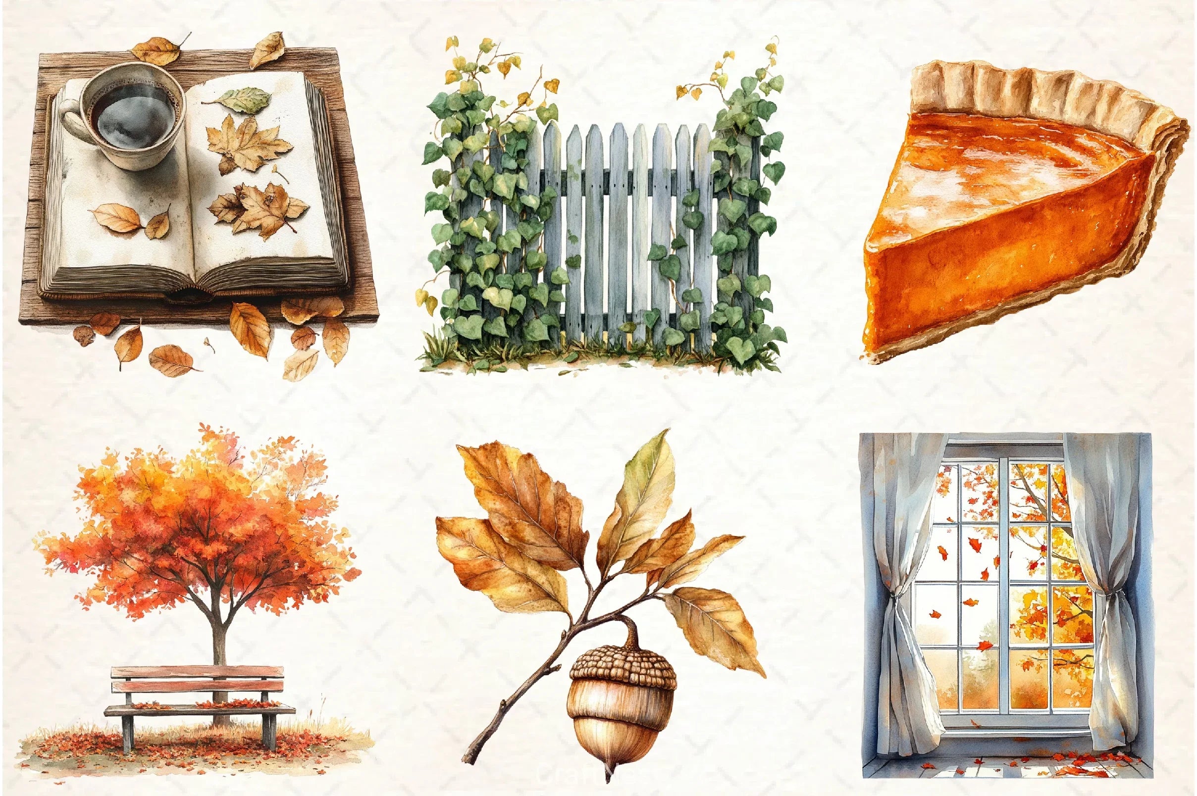 Cozy Autumn Clipart Bundle 9 - CraftNest - Digital Crafting and Art