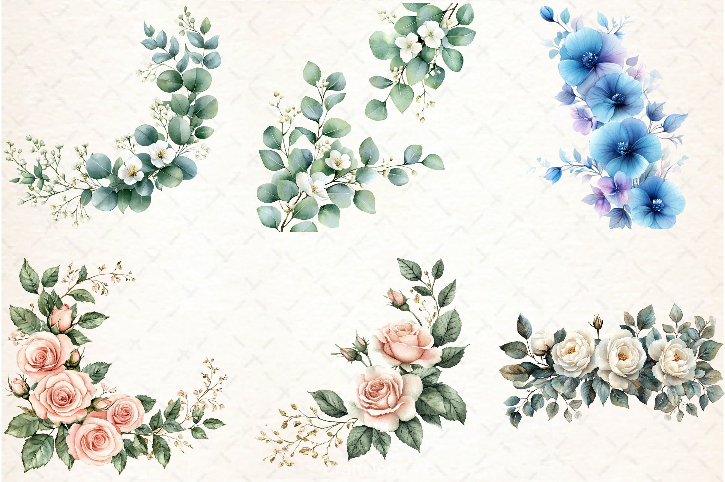 Floral Borders Clipart Bundle - CraftNest - Digital Crafting and Art