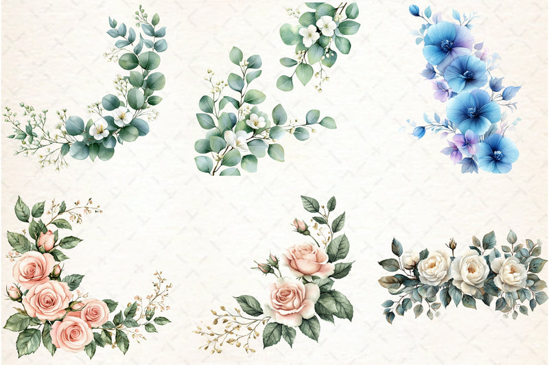Floral Borders Clipart Bundle - CraftNest - Digital Crafting and Art
