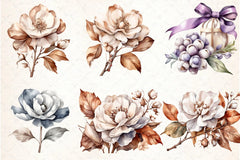 Cotton Flower Clipart Bundle 2 - CraftNest - Digital Crafting and Art