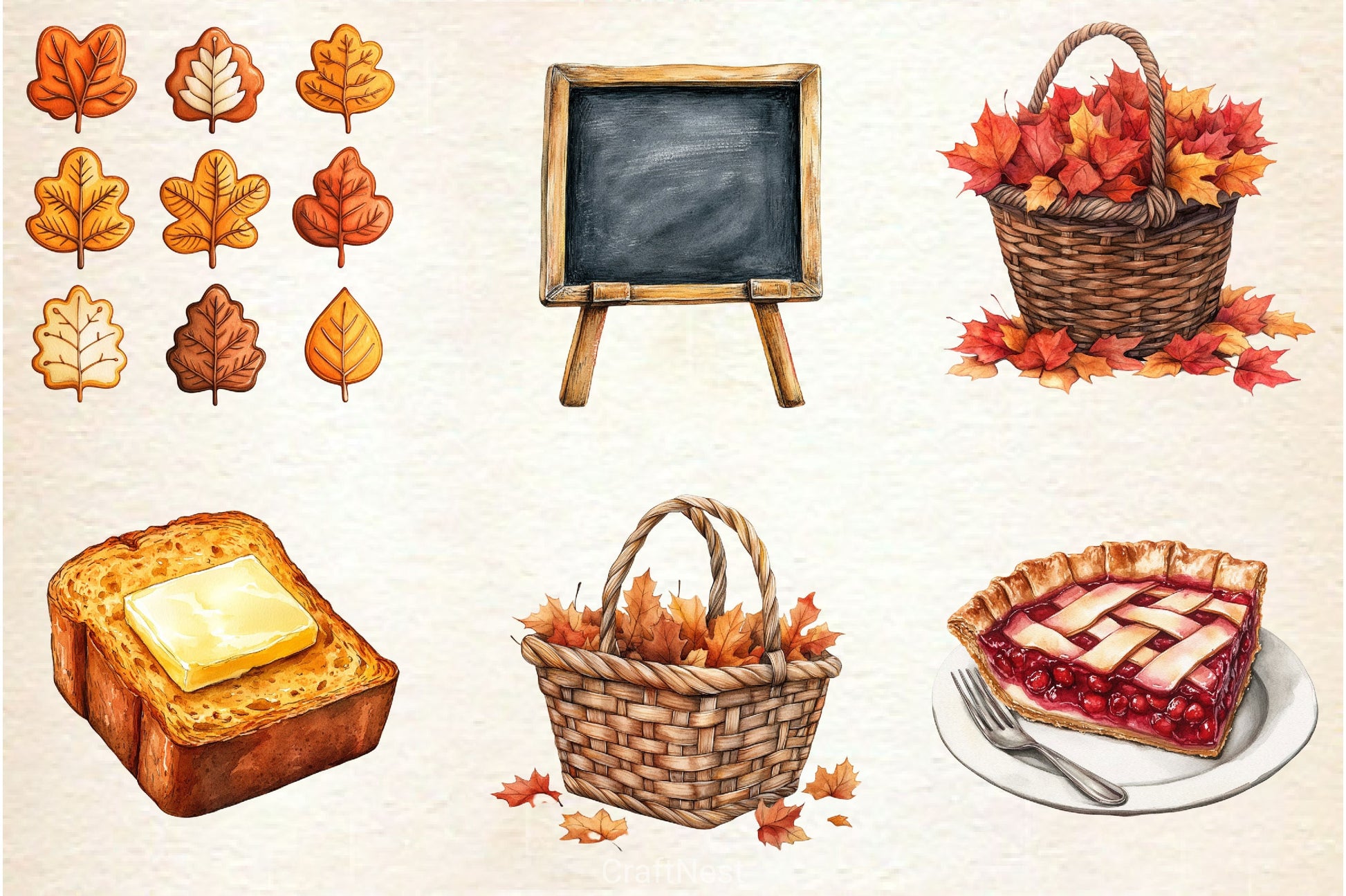 Fall Picnic Clipart Bundle 2 - CraftNest - Digital Crafting and Art