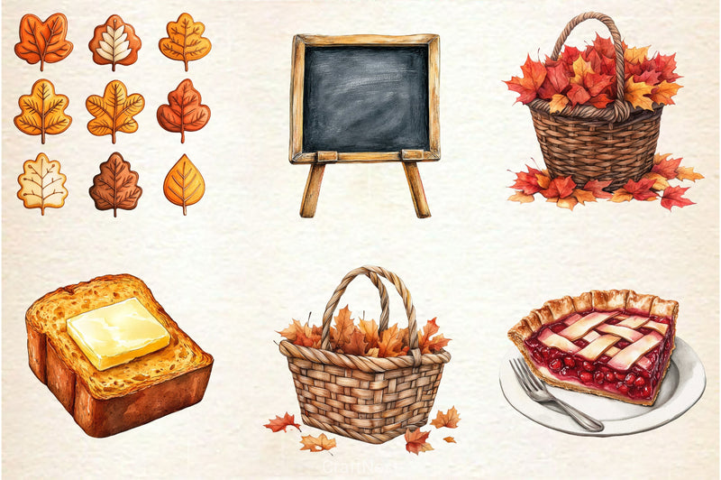 Fall Picnic Clipart Bundle 2 - CraftNest - Digital Crafting and Art
