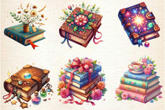 Reading Books Clipart Bundle 4 - CraftNest - Digital Crafting and Art