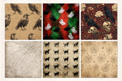 Vintage Halloween Digital Paper - CraftNest - Digital Crafting and Art