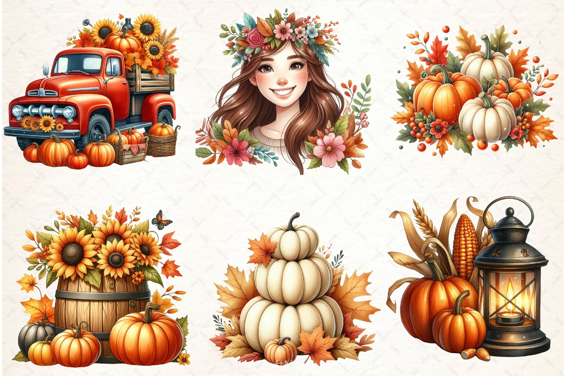Fall Aesthetic Clipart Bundle - CraftNest - Digital Crafting and Art