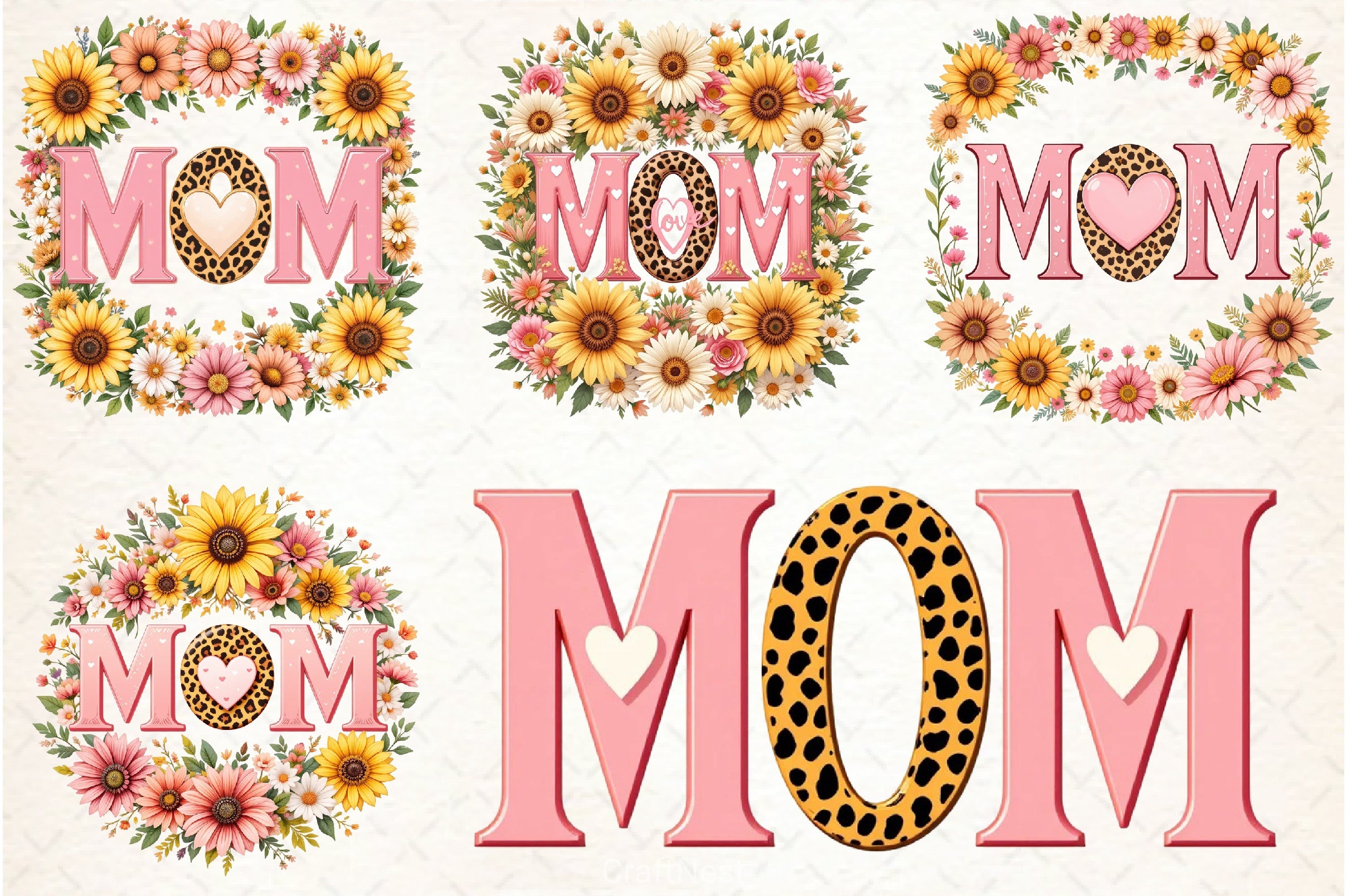 Floral Mama Clipart Bundle1 - CraftNest - Digital Crafting and Art