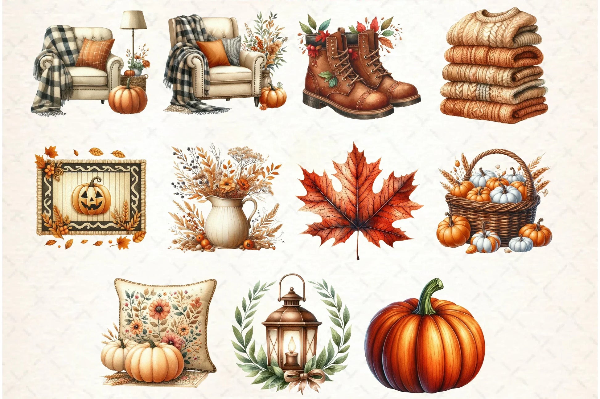 Cozy Autumn Clipart Bundle 8 - CraftNest - Digital Crafting and Art