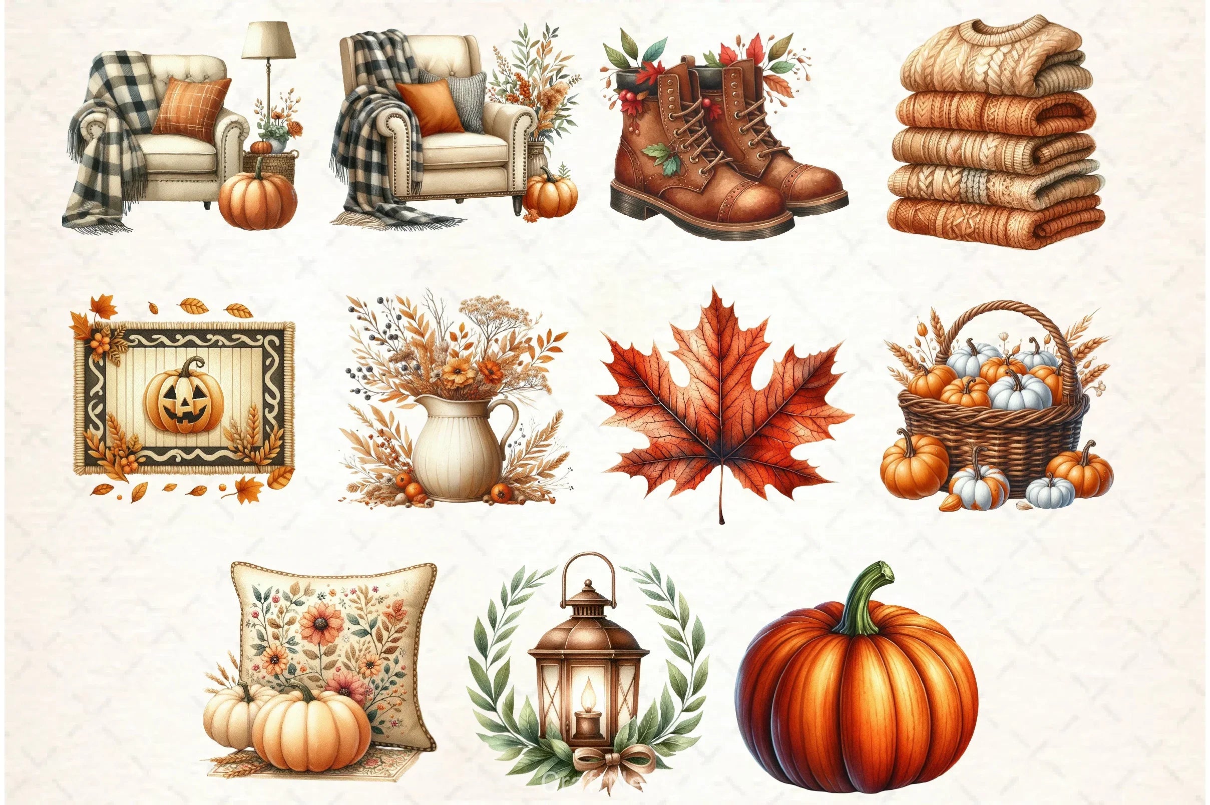 Cozy Autumn Clipart Bundle 8 - CraftNest - Digital Crafting and Art