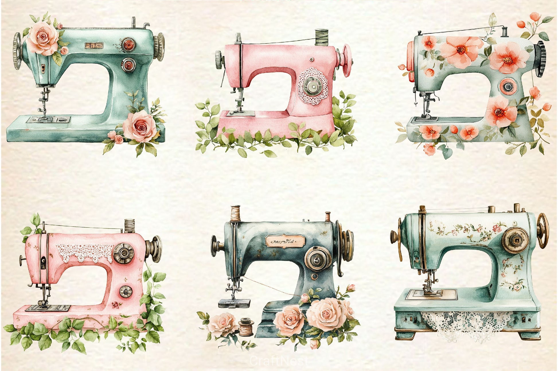 Sewing Machine Clipart Bundle 3 - CraftNest - Digital Crafting and Art