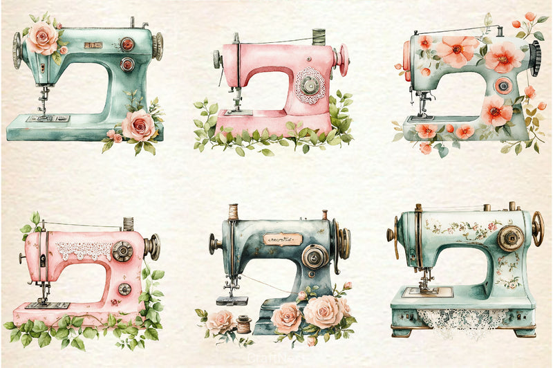 Sewing Machine Clipart Bundle 3 - CraftNest - Digital Crafting and Art