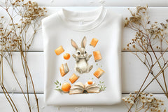 Bunny With Book Clipart Bundle 2 - CraftNest - Digital Crafting and Art