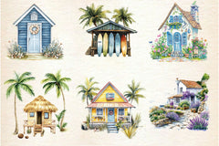 Summer Seaside Cottage Clipart Bundle 2 - CraftNest - Digital Crafting and Art