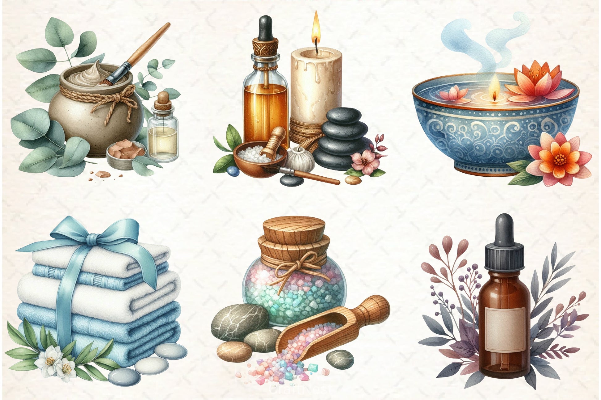 Winter Spa Clipart Bundle - CraftNest - Digital Crafting and Art