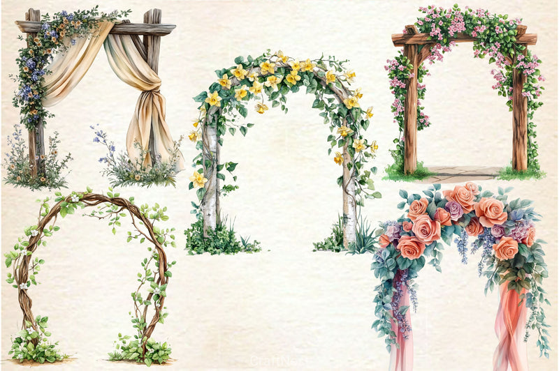 Spring Arches Clipart Bundle 2 - CraftNest - Digital Crafting and Art
