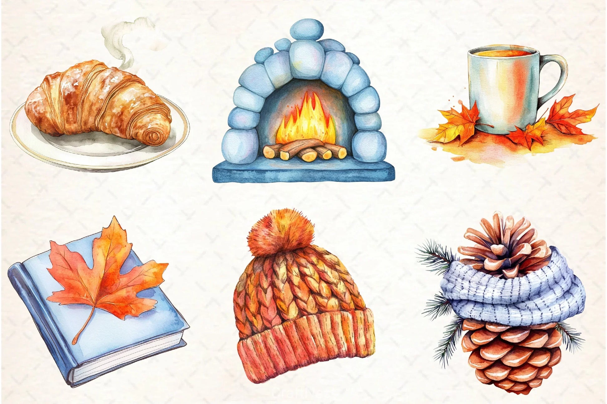 Autumn Chilly Morning Clipart Bundle - CraftNest - Digital Crafting and Art