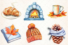 Autumn Chilly Morning Clipart Bundle - CraftNest - Digital Crafting and Art