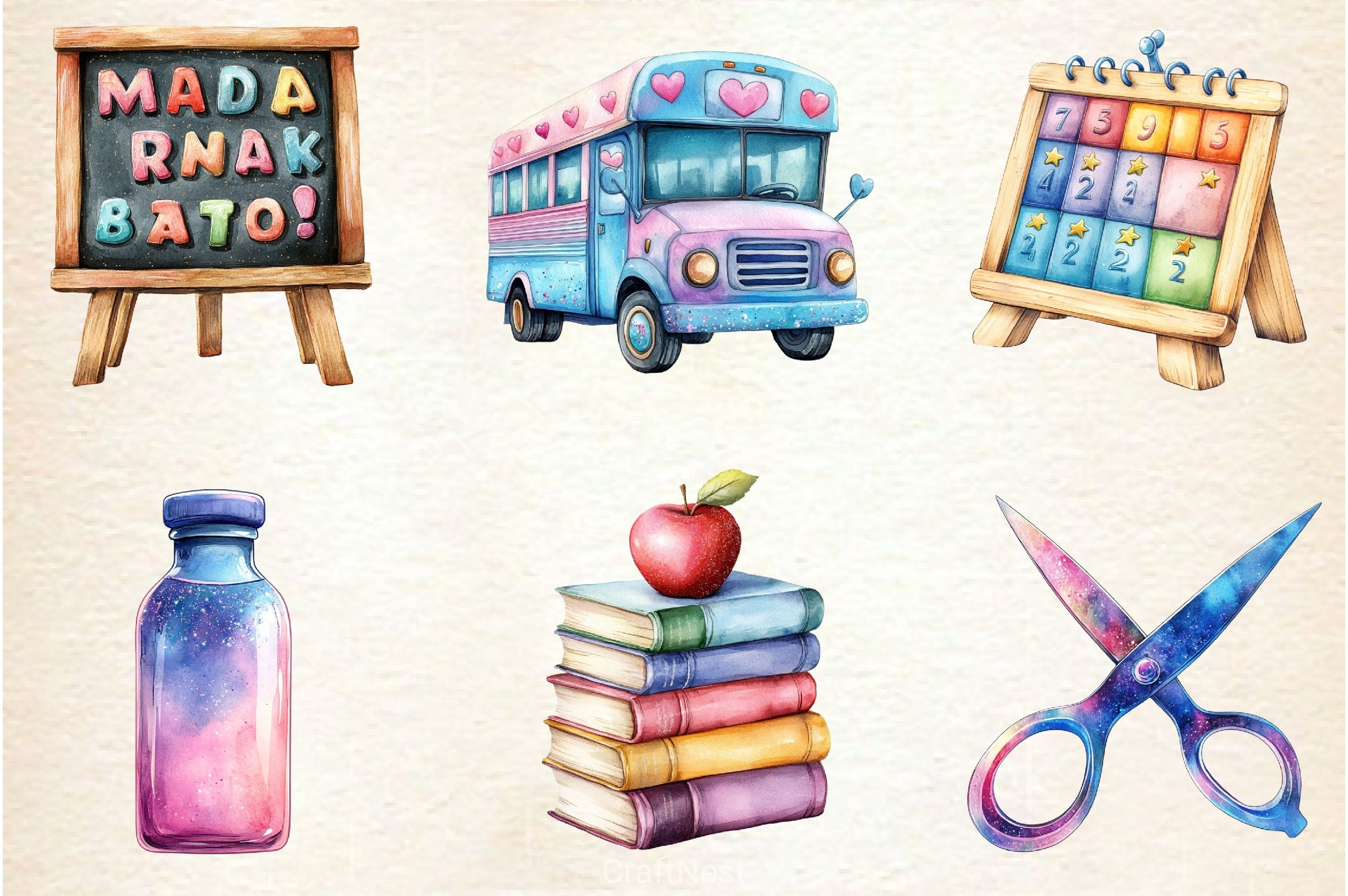 Back To School Clipart Bundle 3 - CraftNest - Digital Crafting and Art