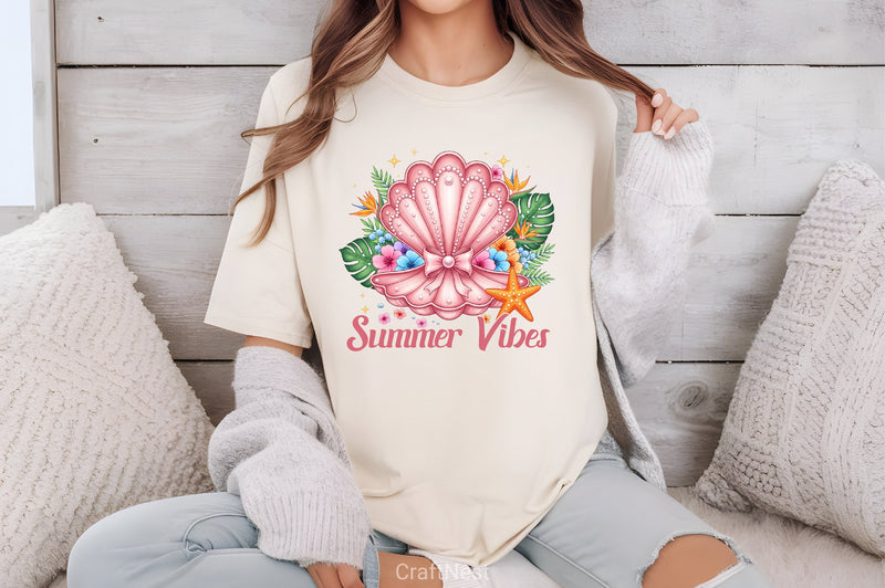 Coquette Clam Pearl Bow Clipart Bundle - CraftNest - Digital Crafting and Art